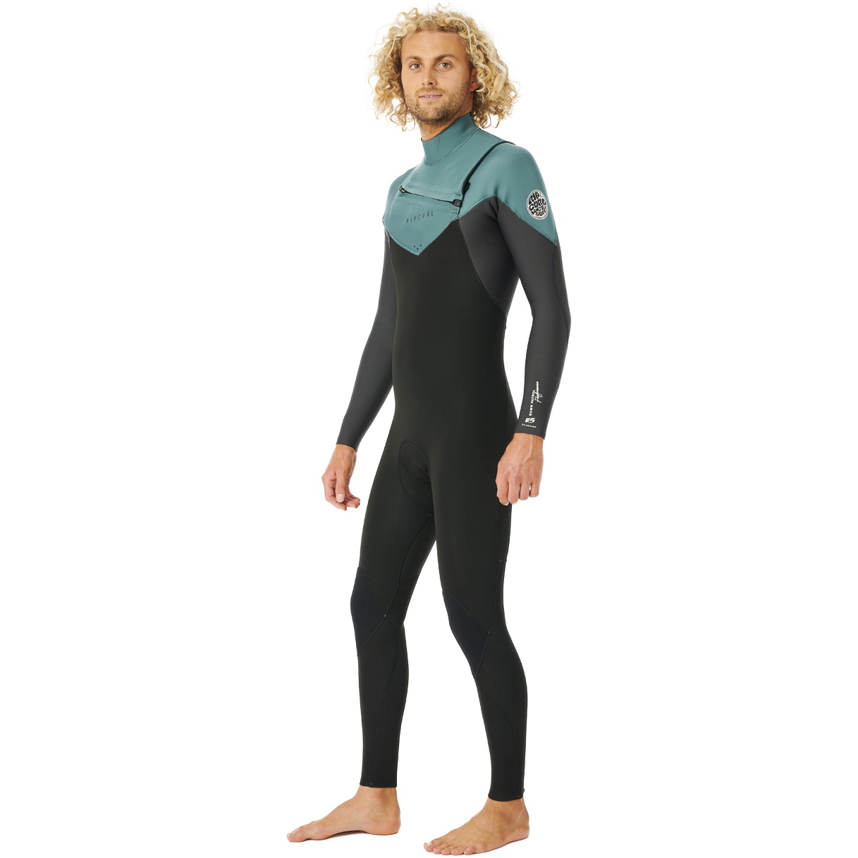 2023 Rip Curl Heren Dawn Patrol Performance Eco 3/2mm Borst Ritssluiting Wetsuit 15MMFS - Muted Green