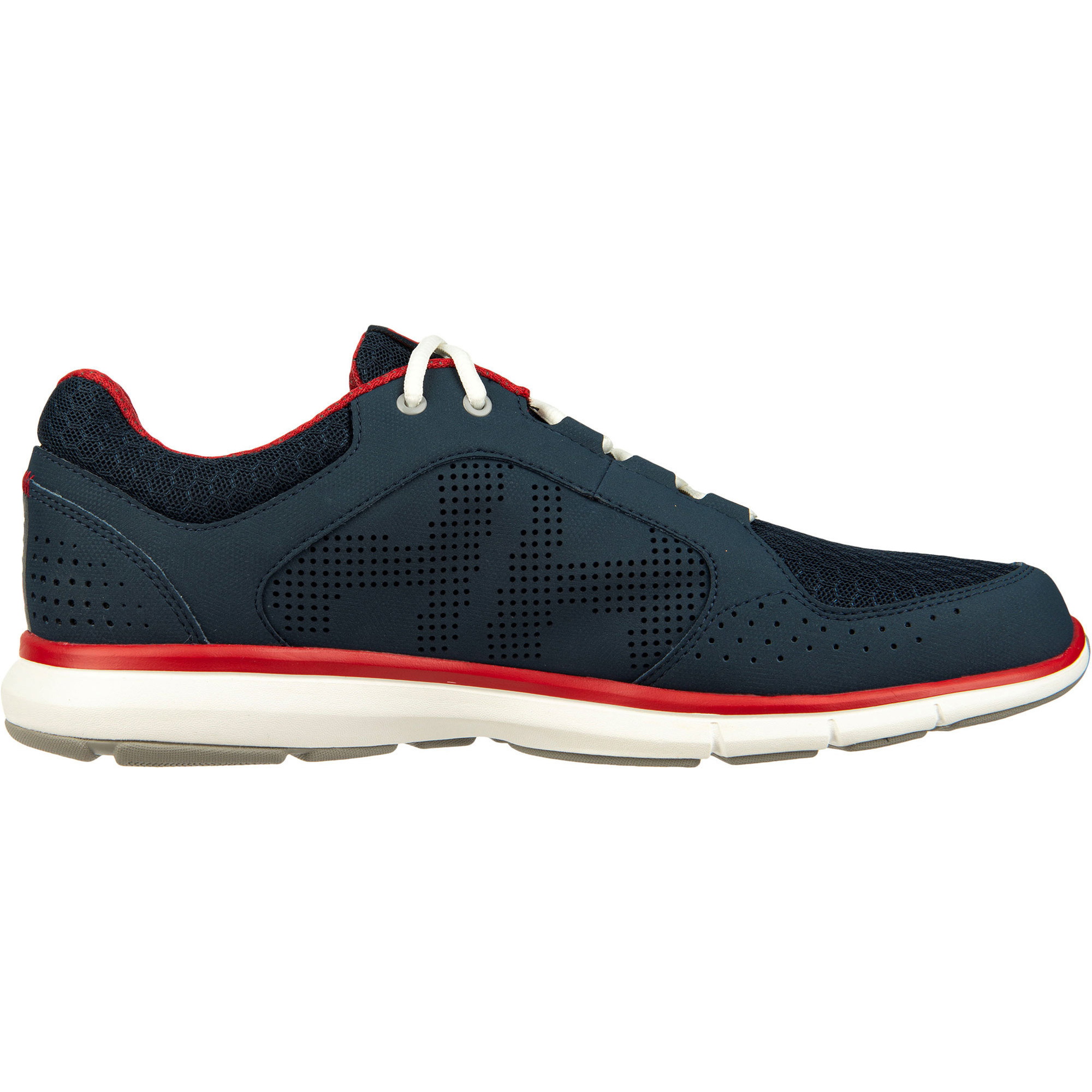2026 Helly Hansen Heren Ahiga V4 Hydropower Zeilschoenen 11582 - Navy / Vlaggenrood