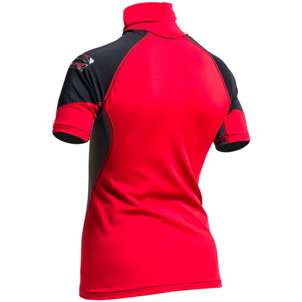 Gul Junior Korte Mouw Rash Vest In Rood / Zwart Rg0341-a9