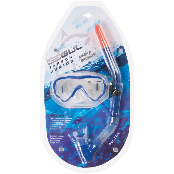 2020 Gul JUNIOR TARPON Mask & Snorkel Set in Blue / Black GD0002