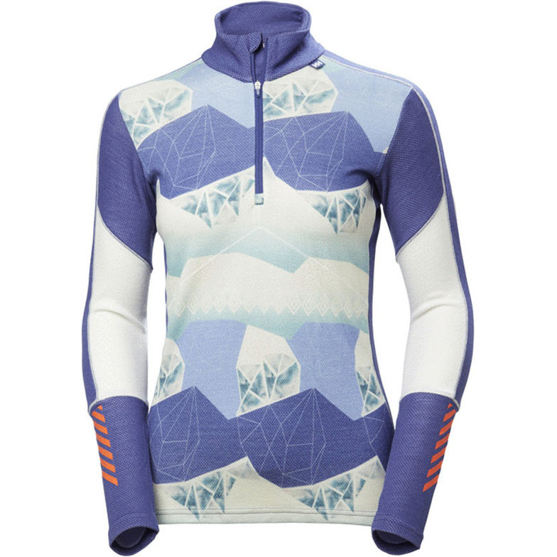 2018 Helly Hansen Dames HH Lifa 1/2 Zip Merino Crewvoet laag Lavendel 48343
