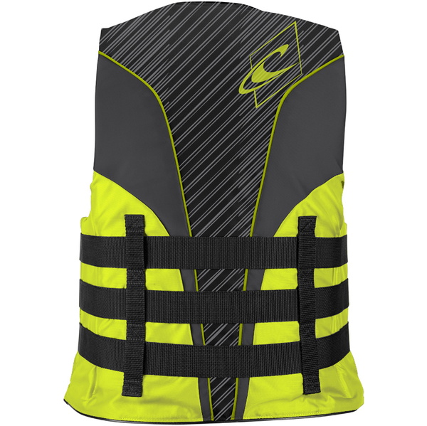 2026 O'neill Superlite 50n Ec Impact Vest 4723 - Zwart / Lime / Smoke