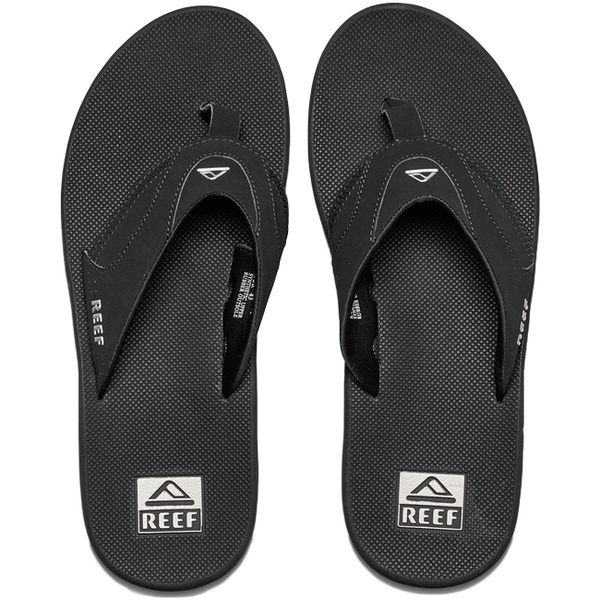 2026 Reef Heren Fanning Flip Flops BLACK SILVER R2026