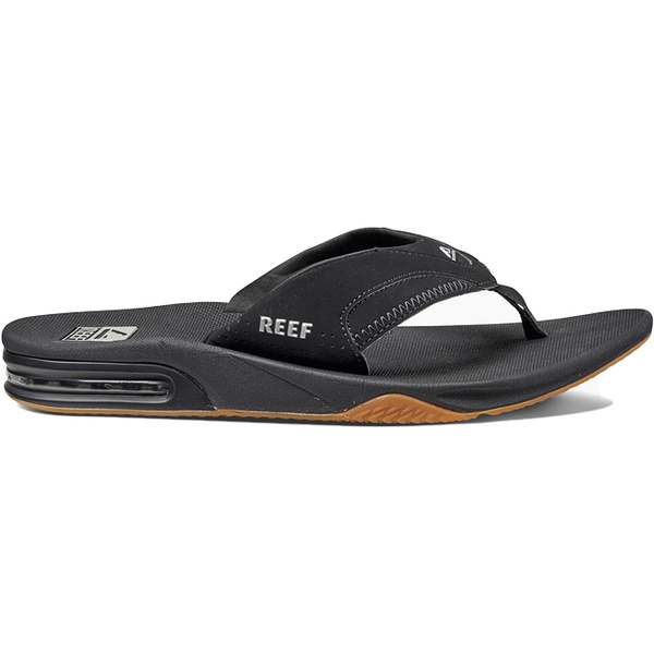 2026 Reef Heren Fanning Flip Flops BLACK SILVER R2026