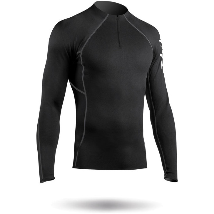 2021 Zhik Mens Hydrophobic Fleece Top Quarter Zip BLACK TOP410ZM