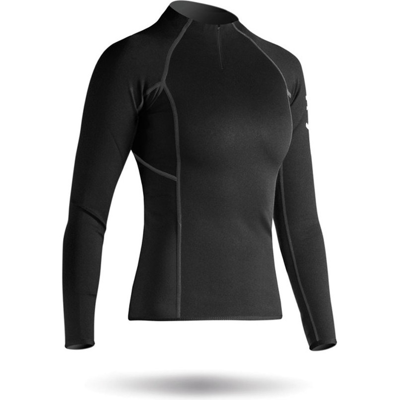 2021 Zhik Dames Hydrofobe Fleece Top Kwart Rits Zwart Top410zw