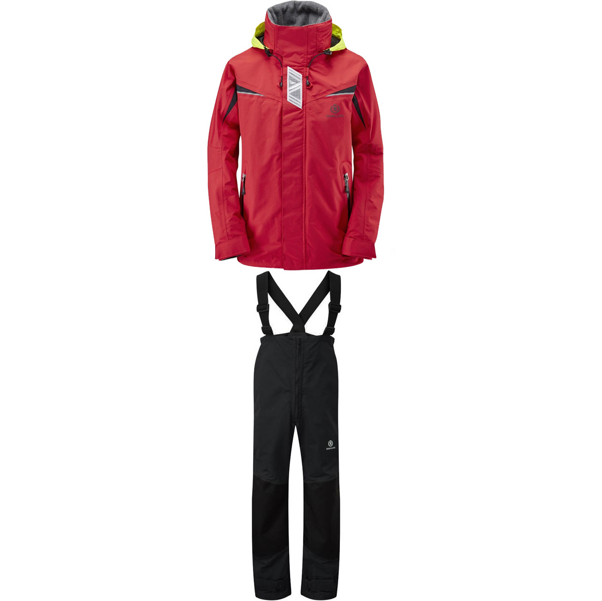 Henri Lloyd Wave Inshore jack Y00353 & Hi-fit broek Y10162 COMBI SET ROOD / ZWART