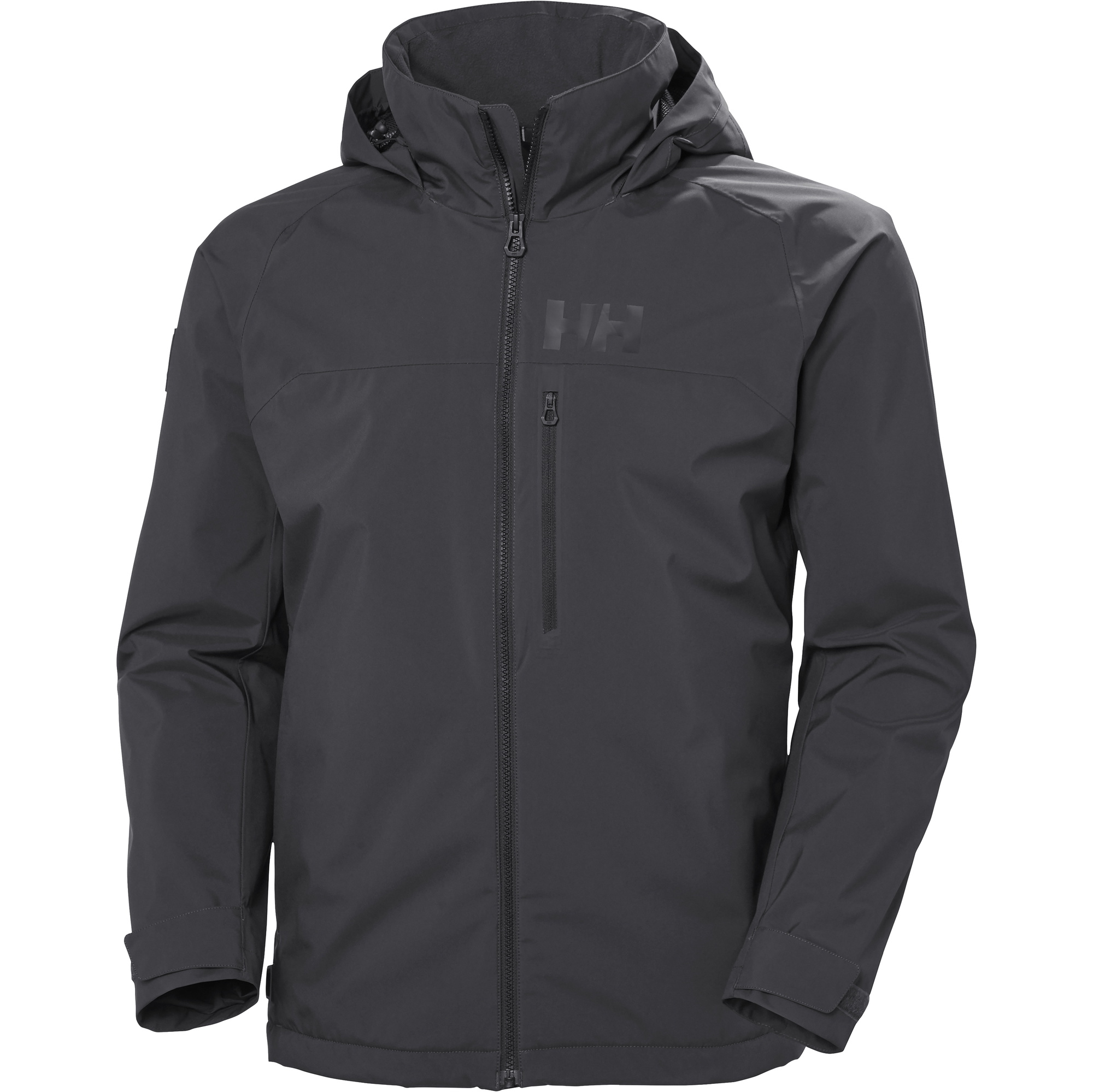 2025 Helly Hansen Heren HP Wedstrijdzeiljas LIFALOFT Met Capuchon 30366 - Wit Shirt Ebony
