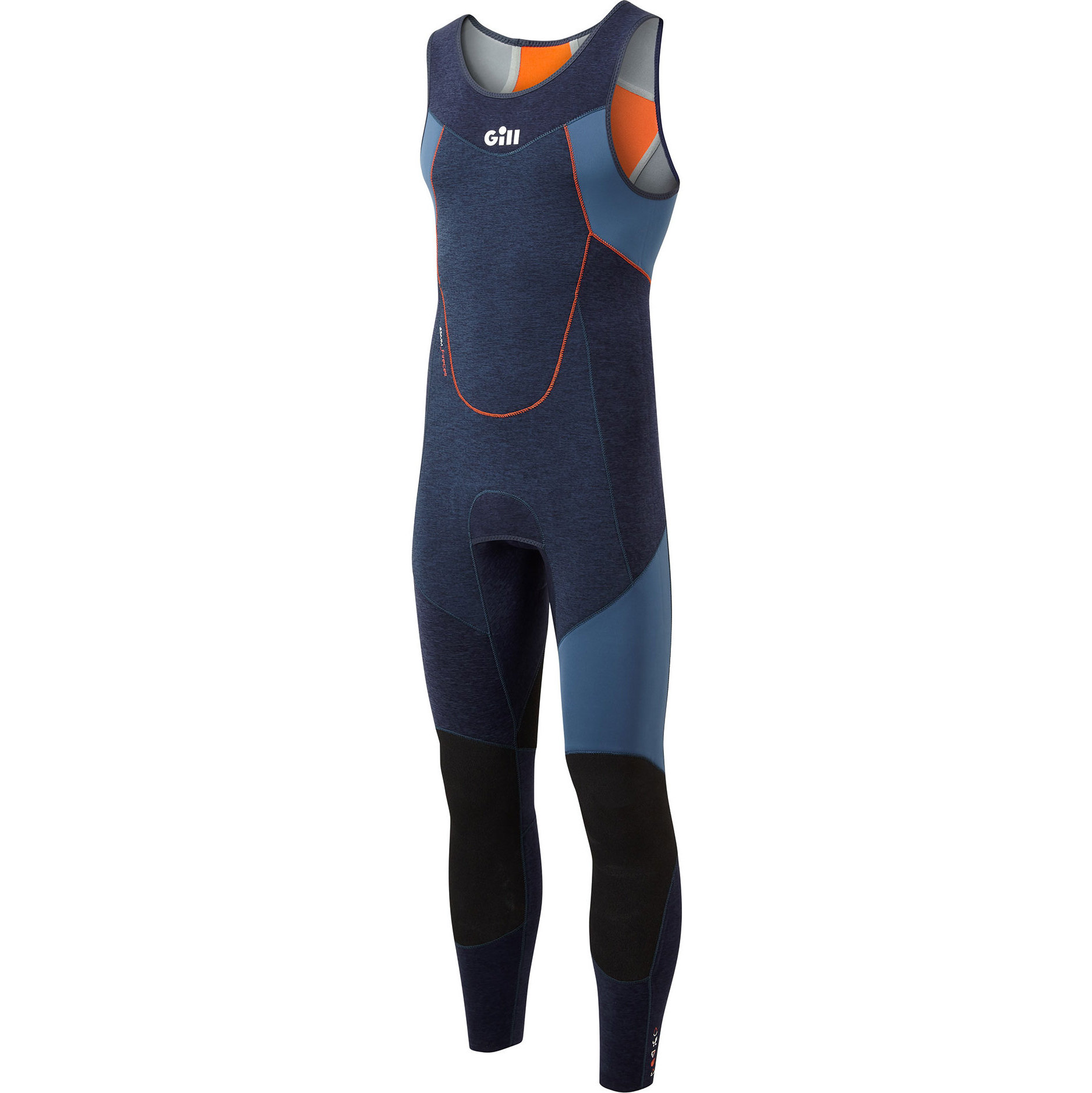 Gill Heren Race Firecell 3.5mm Neoprene Skiff Suit RS16 - Dark Denim / Orange