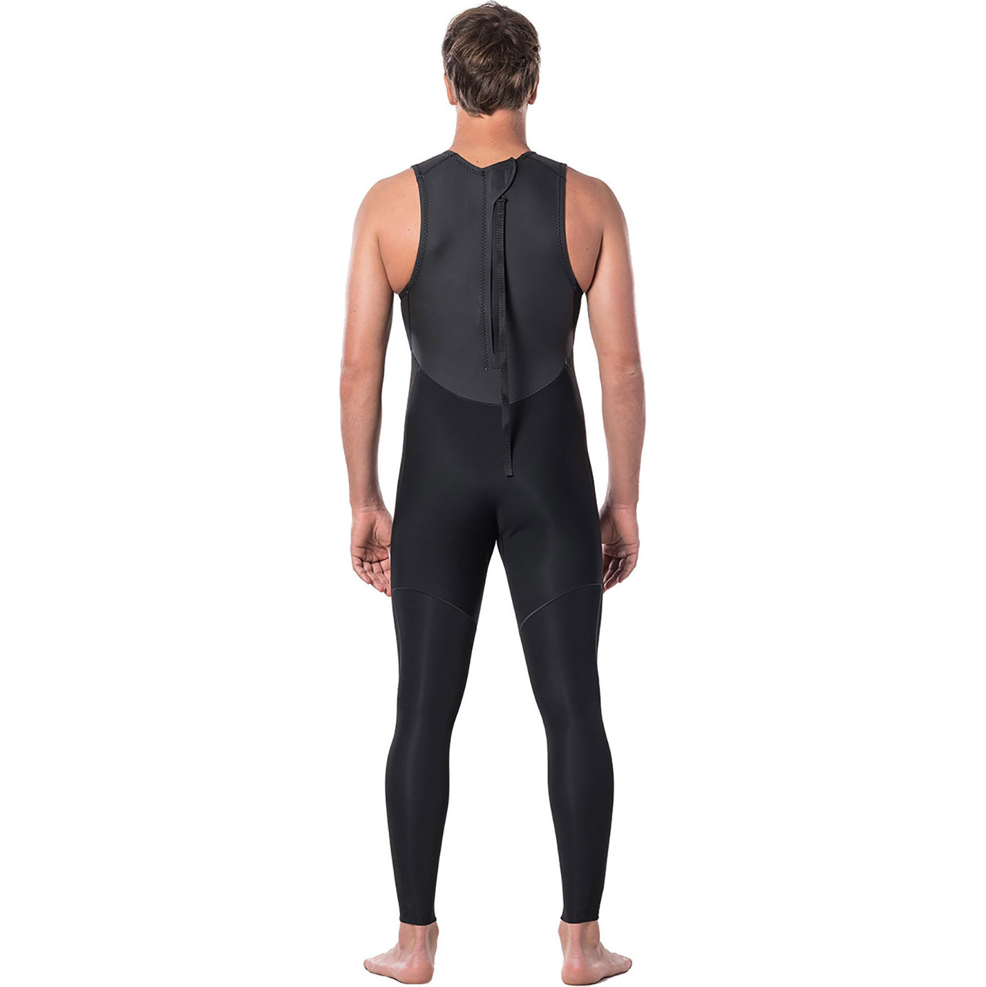 2026 Rip Curl Heren Dawn Patrol 1.5mm Rug Ritssluiting Long John Wetsuit WSM9IM - Black