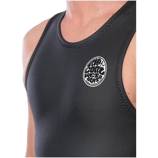 2026 Rip Curl Heren Dawn Patrol 1.5mm Rug Ritssluiting Long John Wetsuit WSM9IM - Black