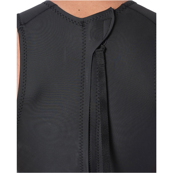 2026 Rip Curl Heren Dawn Patrol 1.5mm Rug Ritssluiting Long John Wetsuit WSM9IM - Black