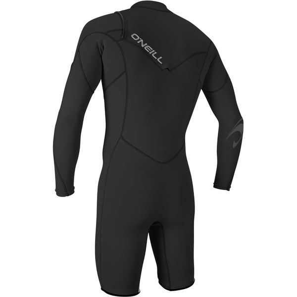 2026 O'Neill Heren Hammer 2mm Lange Mouwen Borst Ritssluiting Shorty Wetsuit 4928 - Black