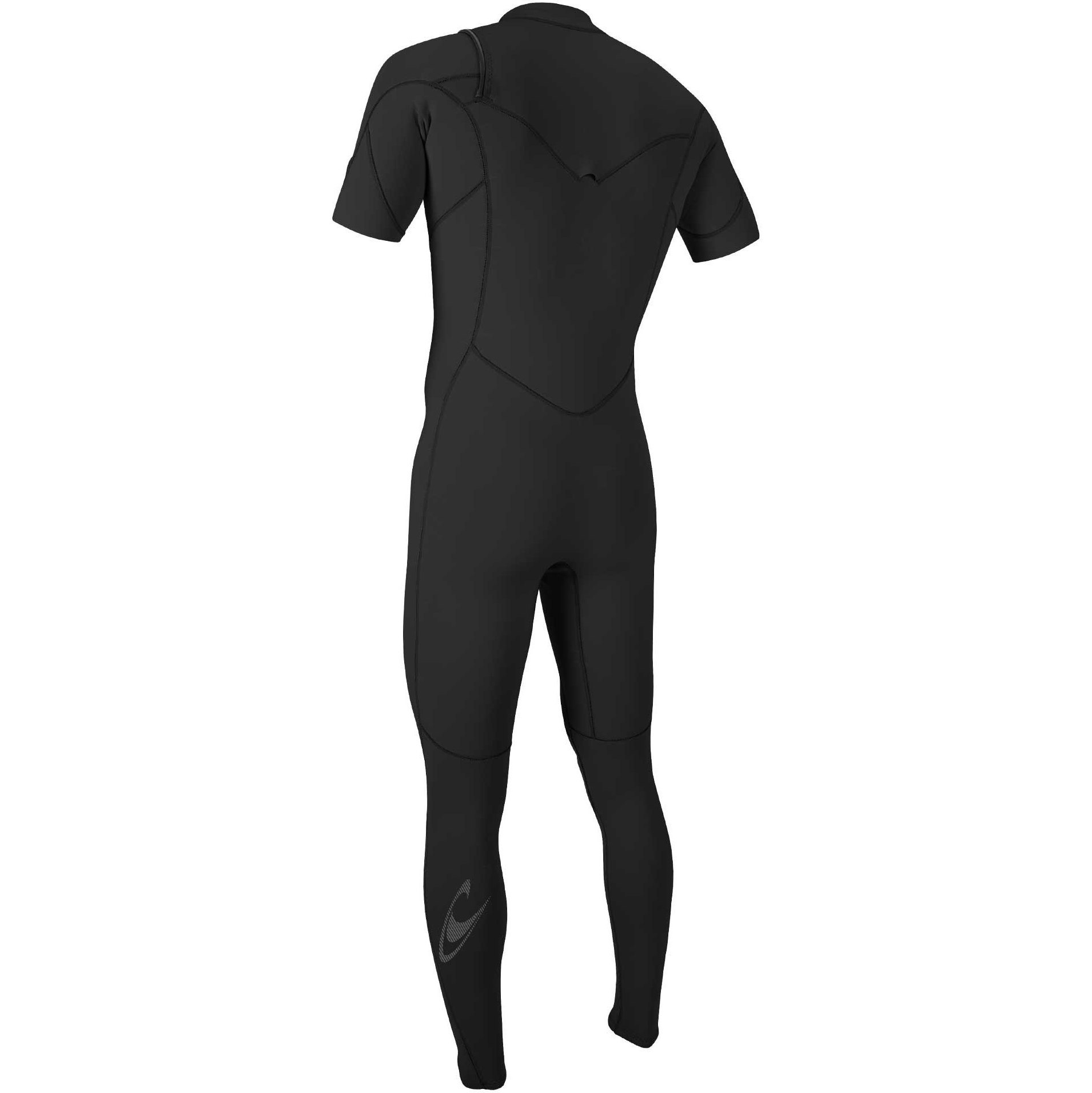 2026 O'Neill Heren Hammer 2mm Korte Mouwen Borst Ritssluiting Wetsuit 5056 - Black