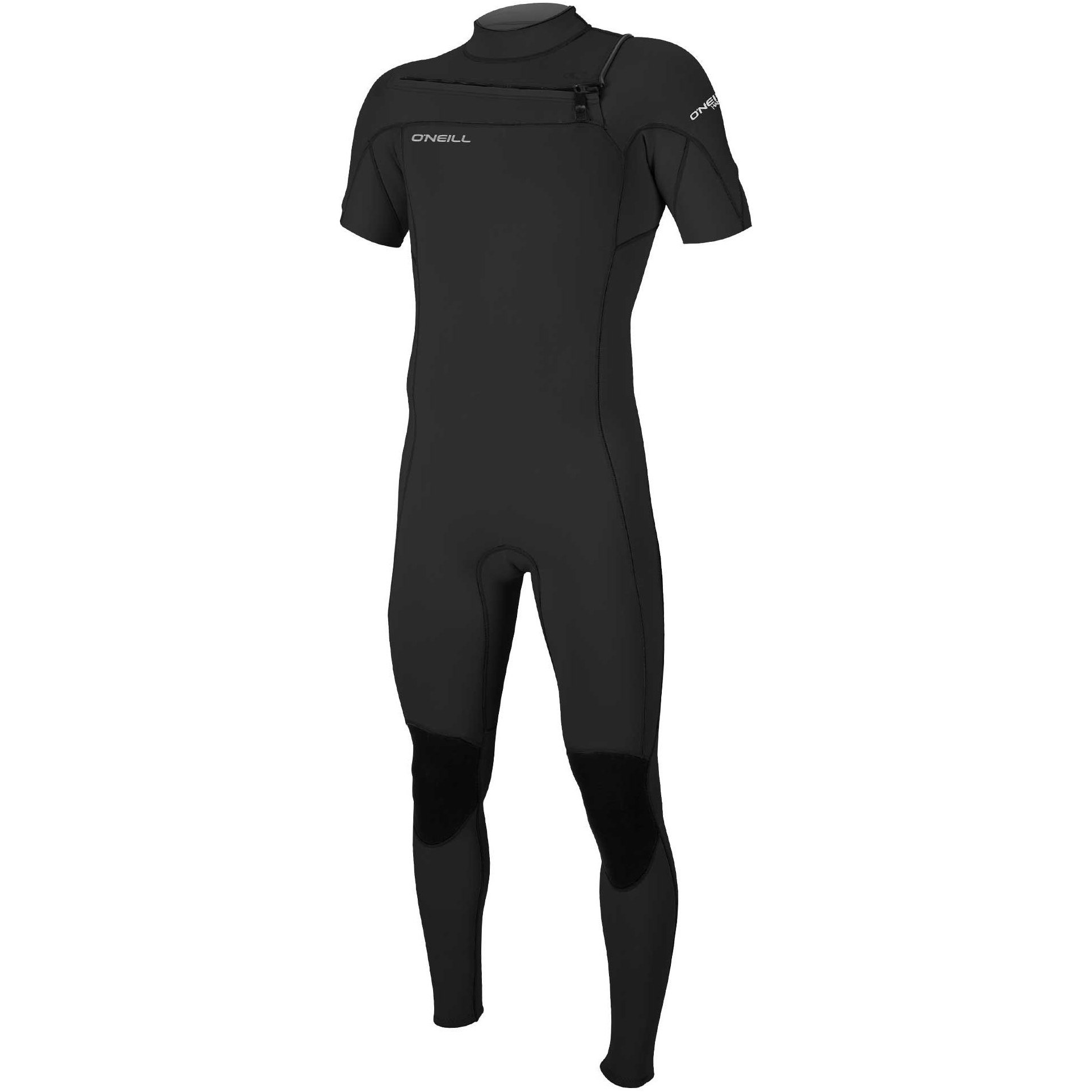 2026 O'Neill Heren Hammer 2mm Korte Mouwen Borst Ritssluiting Wetsuit 5056 - Black