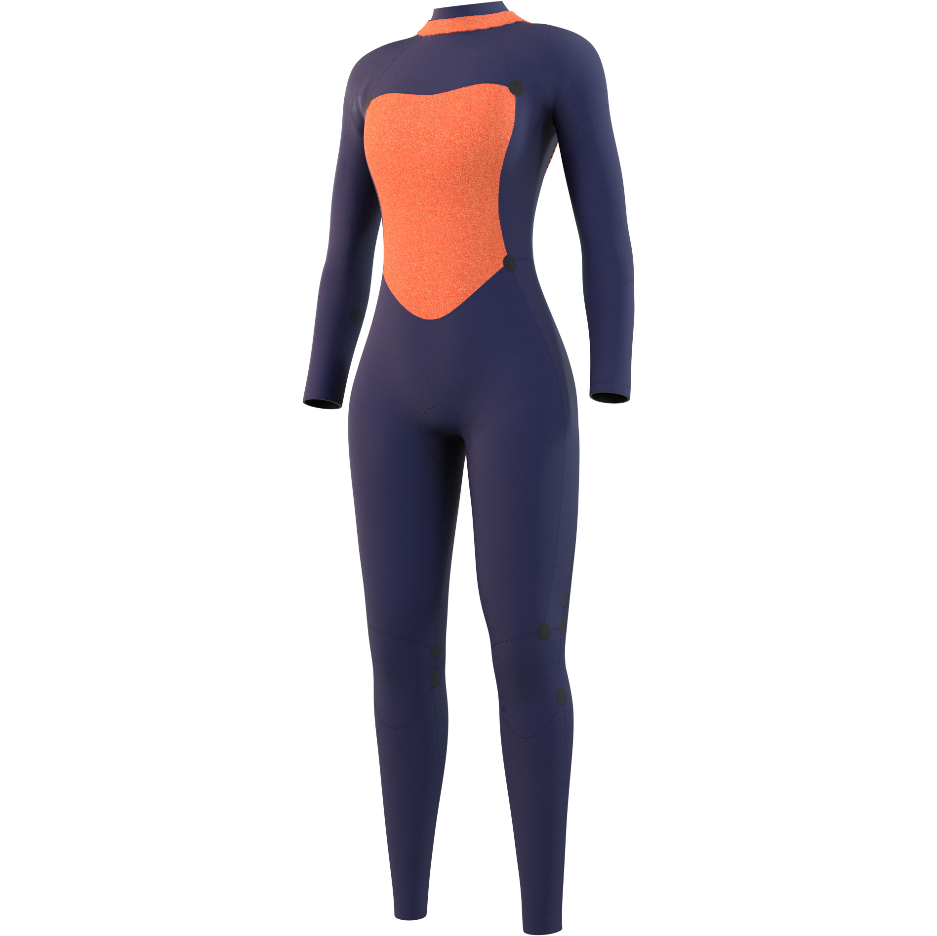 Mystic Dames Star 3/2mm Rug Ritssluiting Wetsuit 210318 - Night Blue