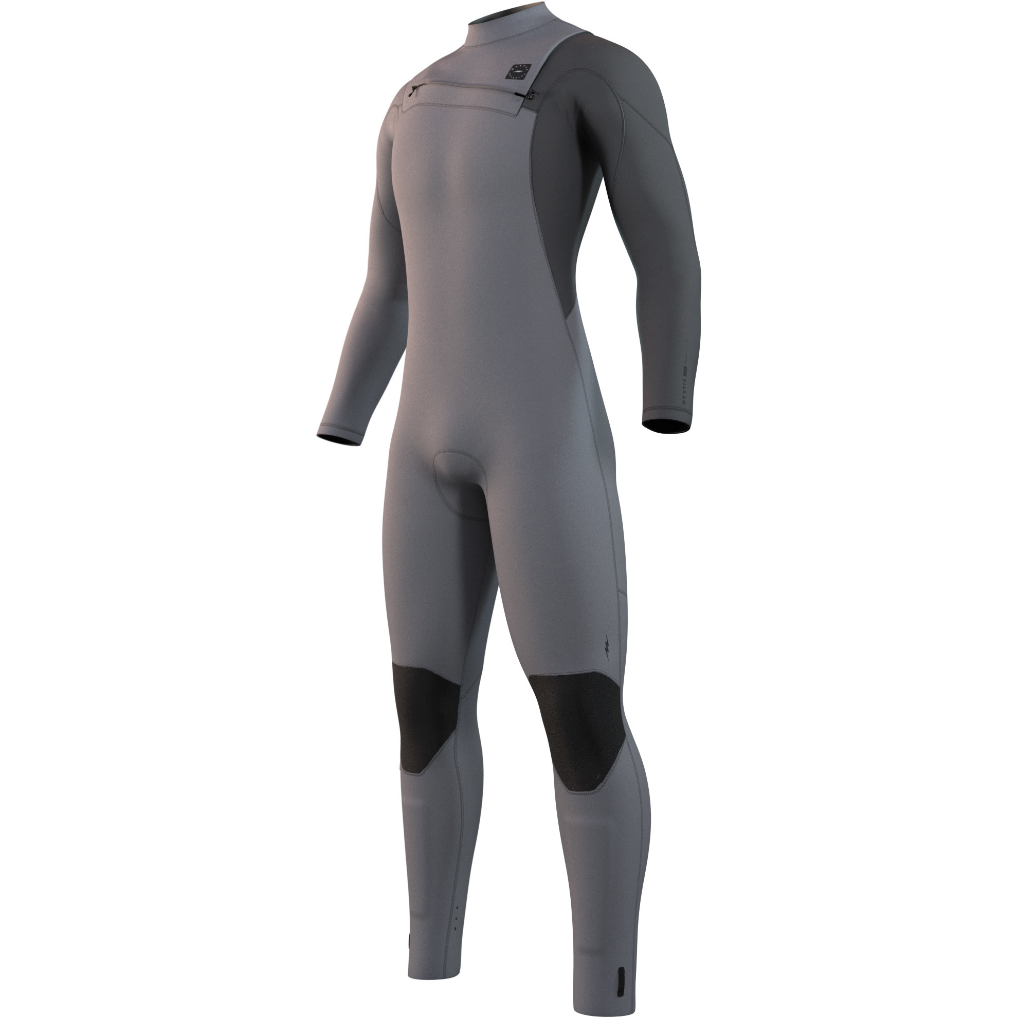 2024 Mystic Heren Marshall 5/3mm Borst Ritssluiting Wetsuit 35000.230008 - Light Grey