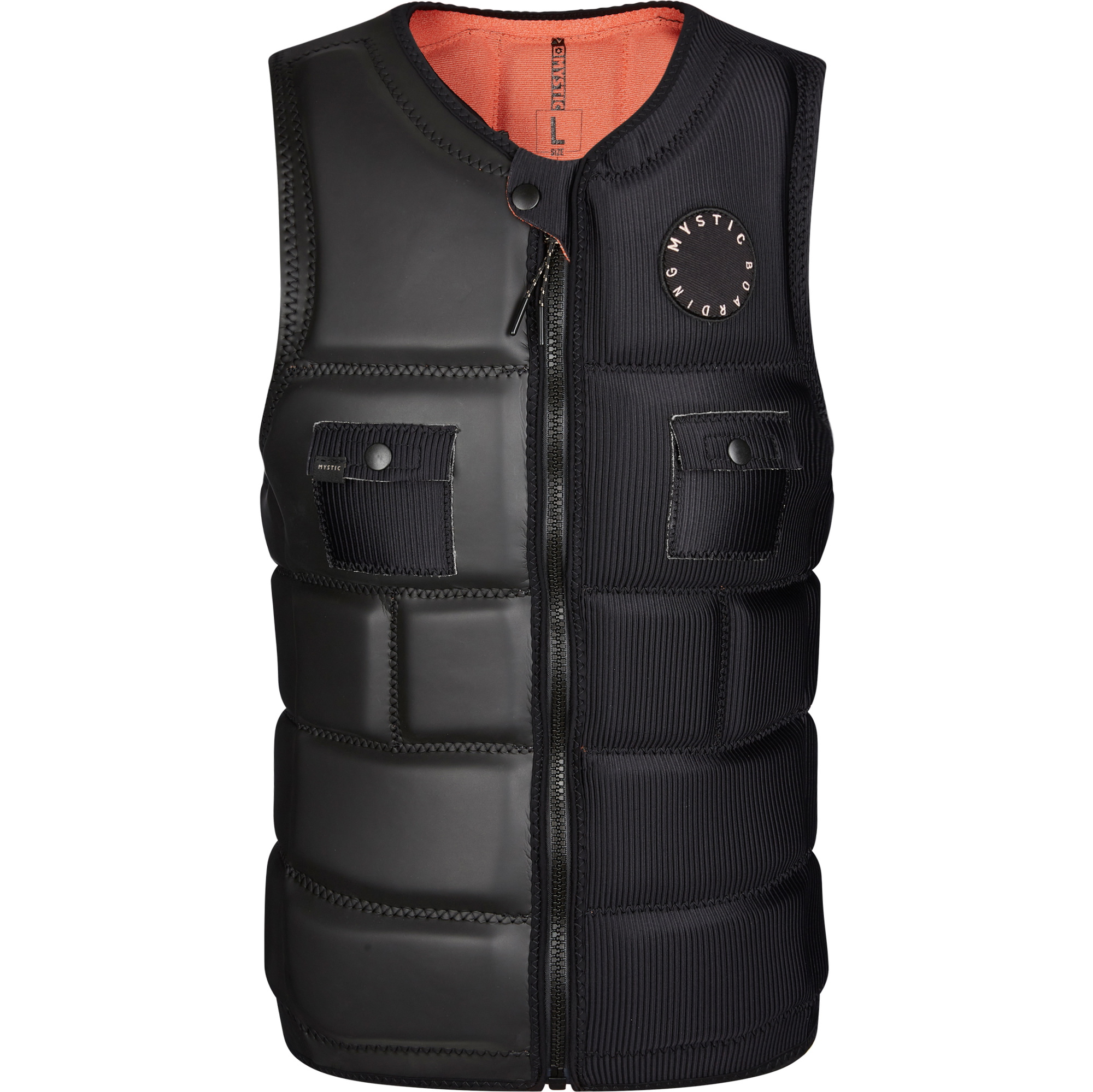 2022 Mystic Mens Voltt Front Zip Impact Vest 210155 - Black