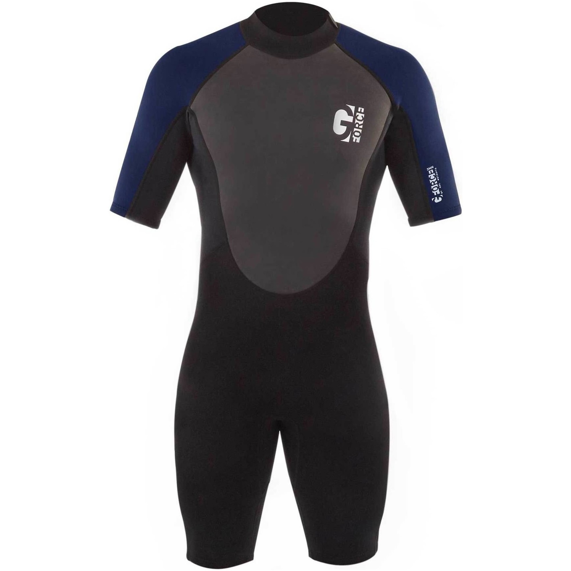 2026 Gul Heren G-Force 3mm Rug Ritssluiting Shorty Wetsuit GF3305-B7 - Black / Navy