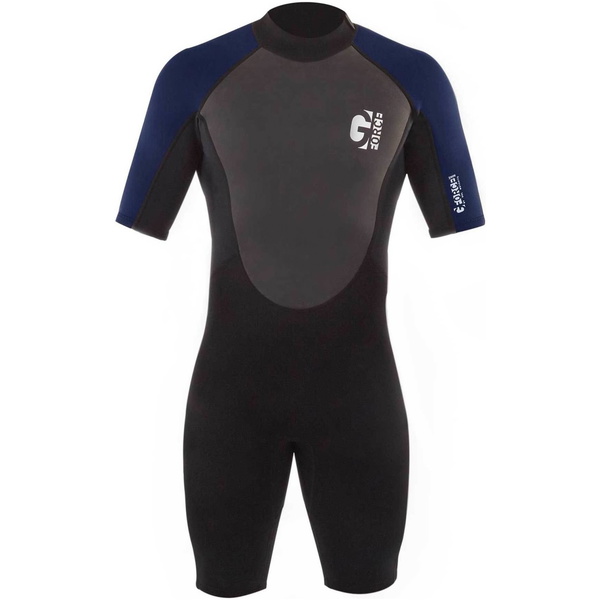 2026 Gul Heren G-Force 3mm Rug Ritssluiting Shorty Wetsuit GF3305-B7 - Black / Navy