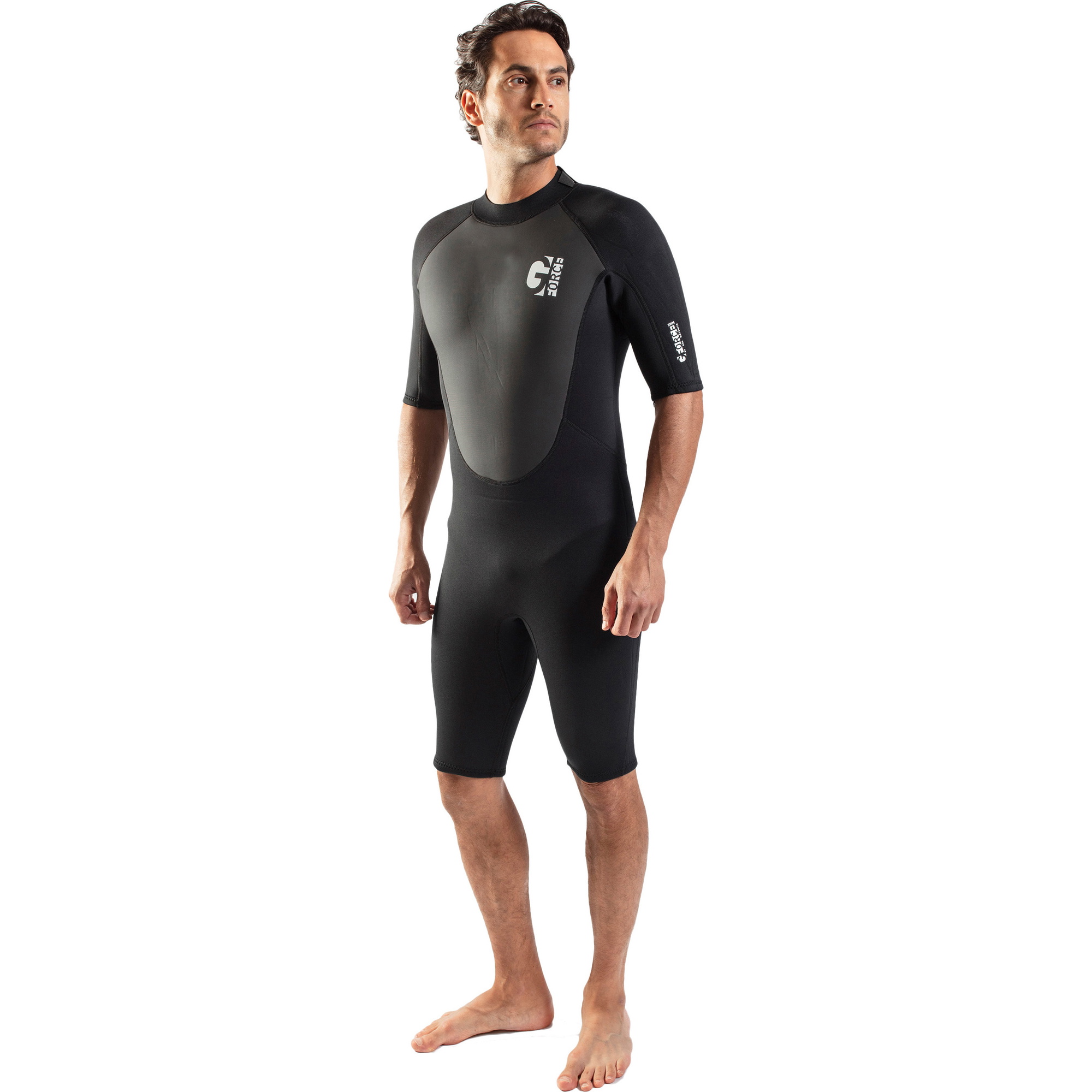 2026 Gul Heren G-Force 3mm Rug Ritssluiting Shorty Wetsuit GF3305-B7 - Black