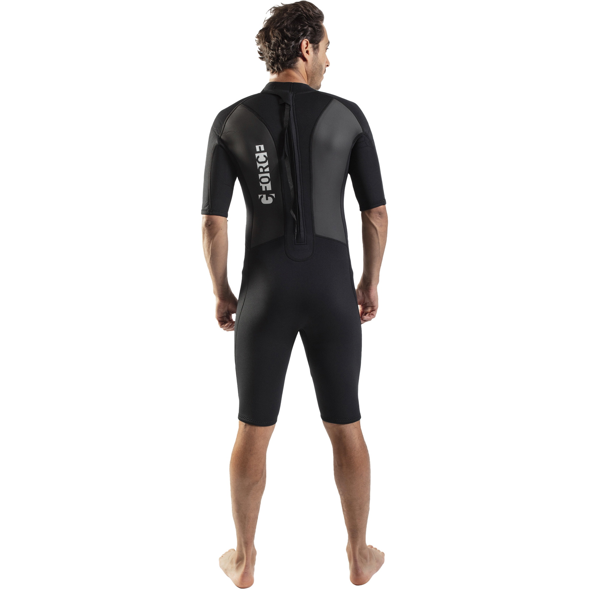 2026 Gul Heren G-Force 3mm Rug Ritssluiting Shorty Wetsuit GF3305-B7 - Black