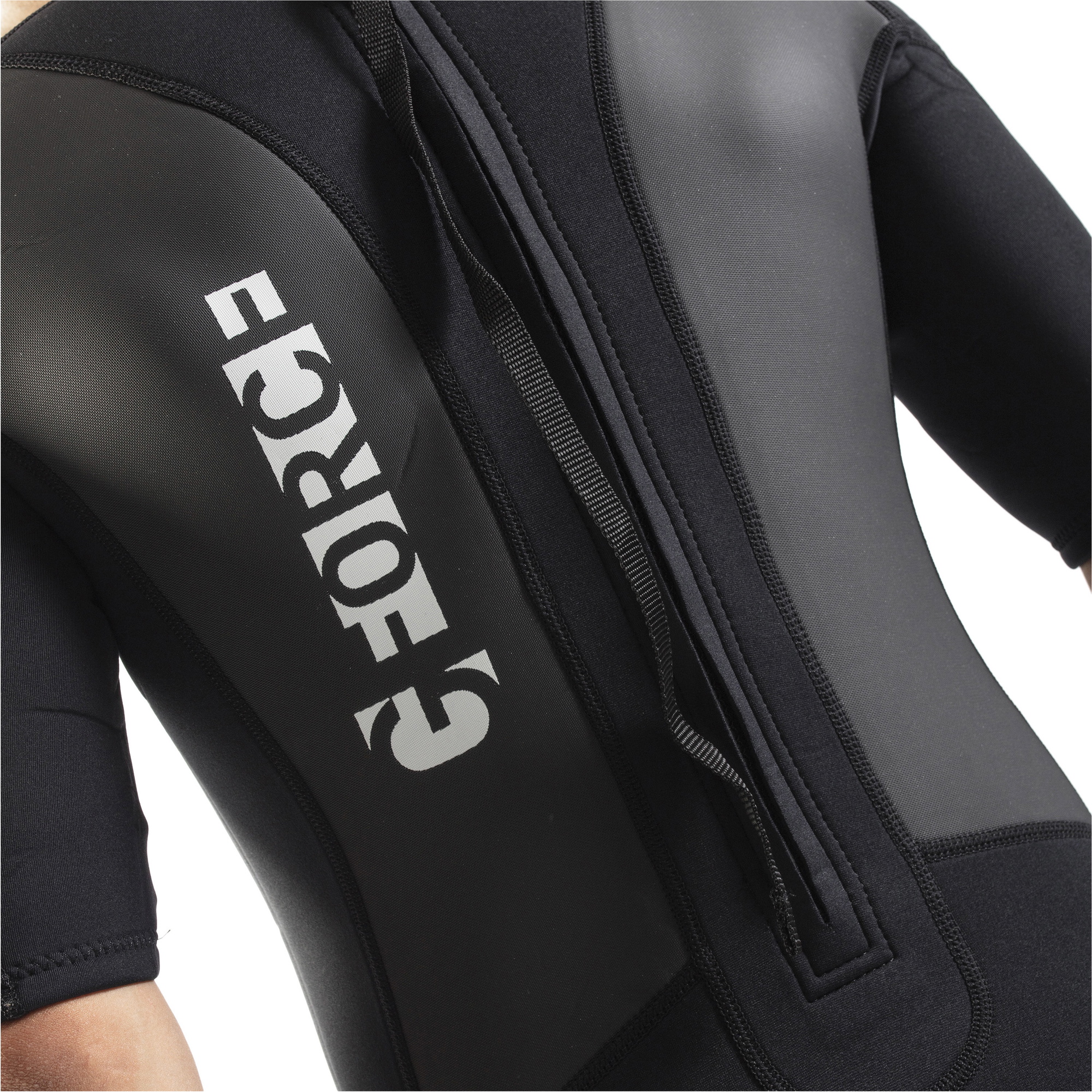 2026 Gul Heren G-Force 3mm Rug Ritssluiting Shorty Wetsuit GF3305-B7 - Black