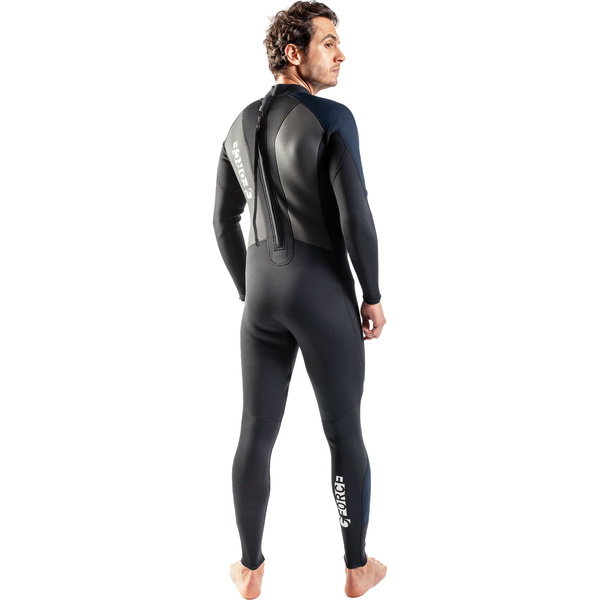 2026 Gul Heren G-Force 3mm Rug Ritssluiting Flatlock Wetsuit GF1305-B7 - Black / Navy