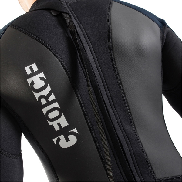 2026 Gul Heren G-Force 3mm Rug Ritssluiting Flatlock Wetsuit GF1305-B7 - Black / Navy