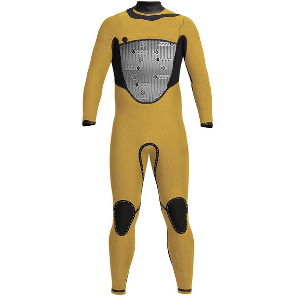 2023 Xcel Heren Drylock 5/4mm Met Capuchon Borst Ritssluiting Wetsuit MC54DH20 - Black
