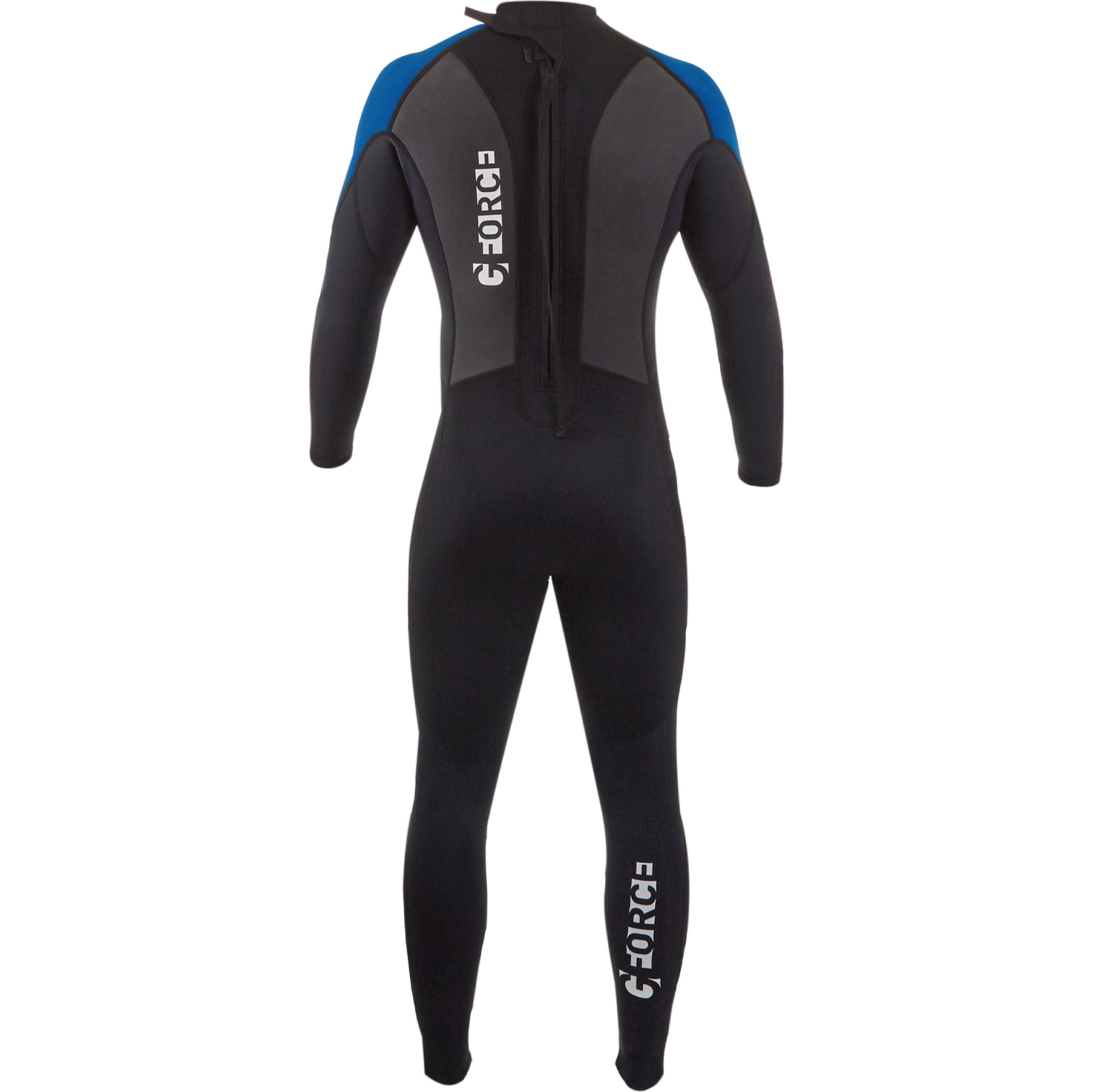 2026 Gul Junior G-Force 3mm Rug Ritssluiting Flatlock Wetsuit GF1307-B7 - Black / Zafir
