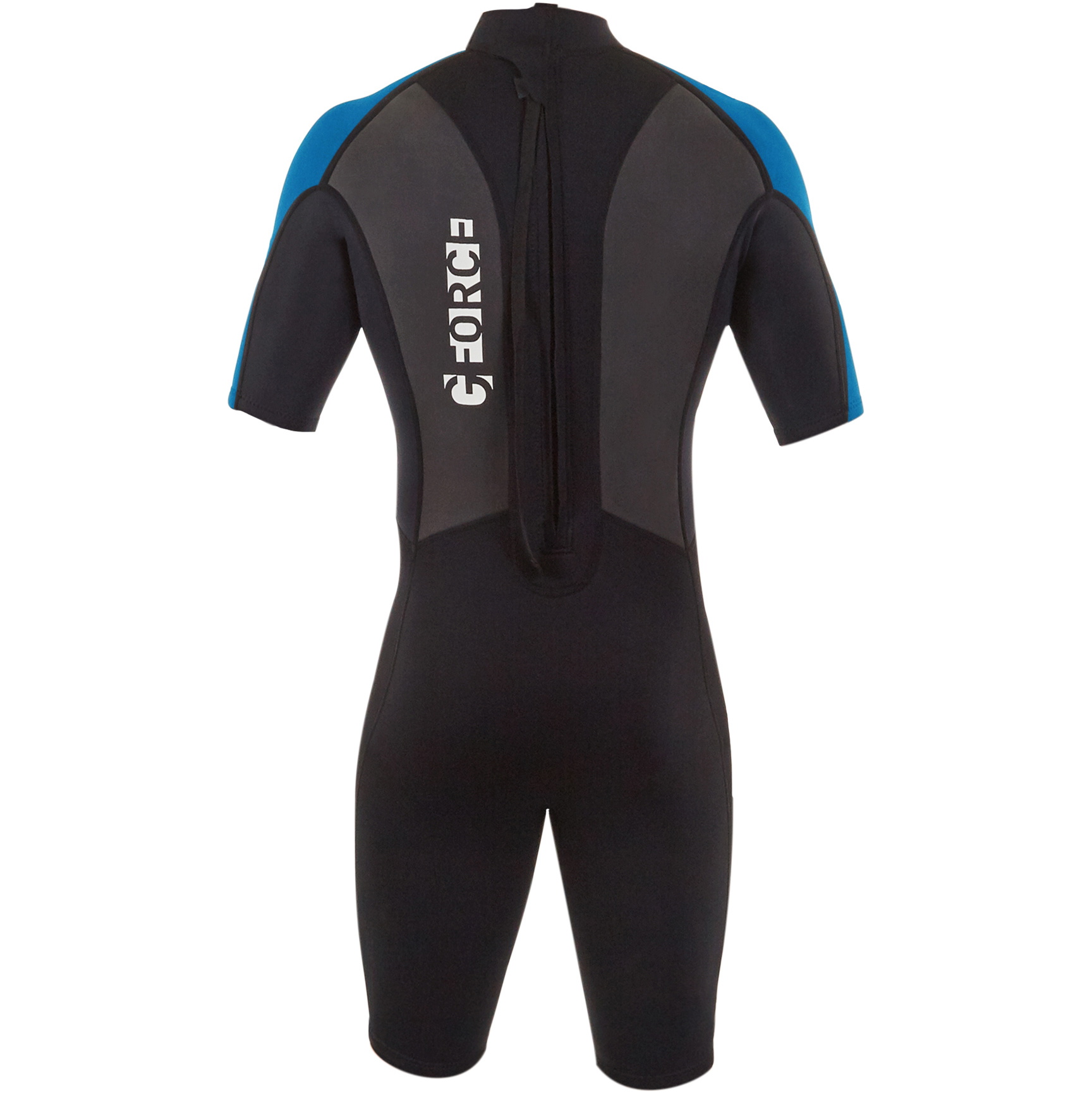 2026 Gul Junior G-Force 3mm Rug Ritssluiting Shorty Wetsuit GF3307-B7 - Black / Zafir