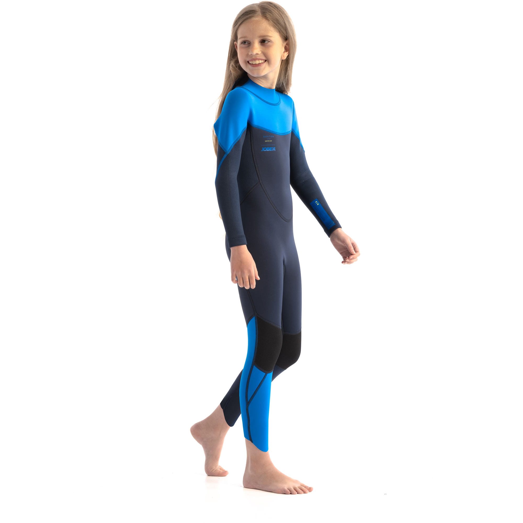 2026 Jobe Junior Boston 3/2mm Rug Ritssluiting Wetsuit 3035210 - Blue