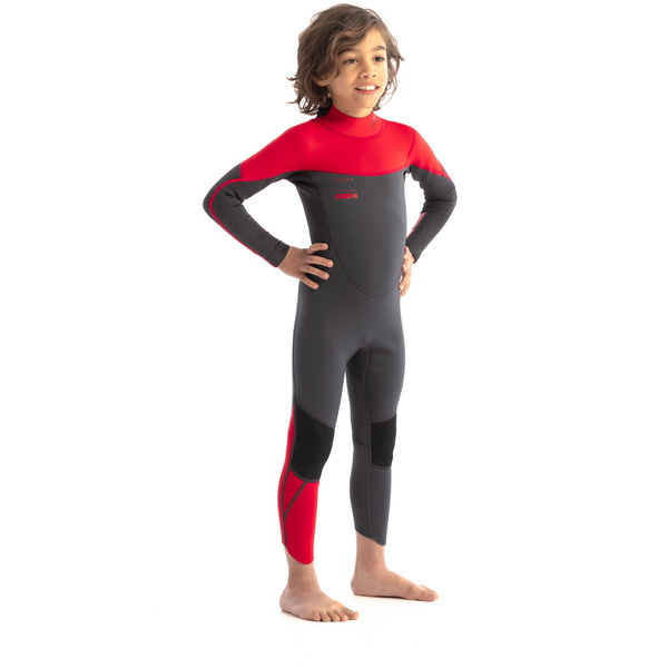 2026 Jobe Junior Boston 3/2mm Rug Ritssluiting Wetsuit 3035210 - Red