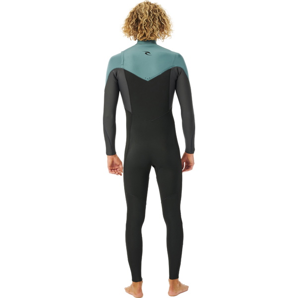 2023 Rip Curl Heren Dawn Patrol Performance Eco 3/2mm Borst Ritssluiting Wetsuit 15MMFS - Muted Green
