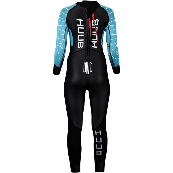 2026 Huub Dames Open Water Collective Rug Ritssluiting Swim Wetsuit OWCWSB - Black / Sky Blue