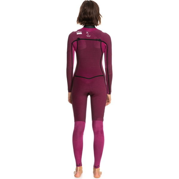 2023 Roxy Dames Current Of Cool 3/2mm Borst Ritssluiting Wetsuit ERJW103148 - Anthracite