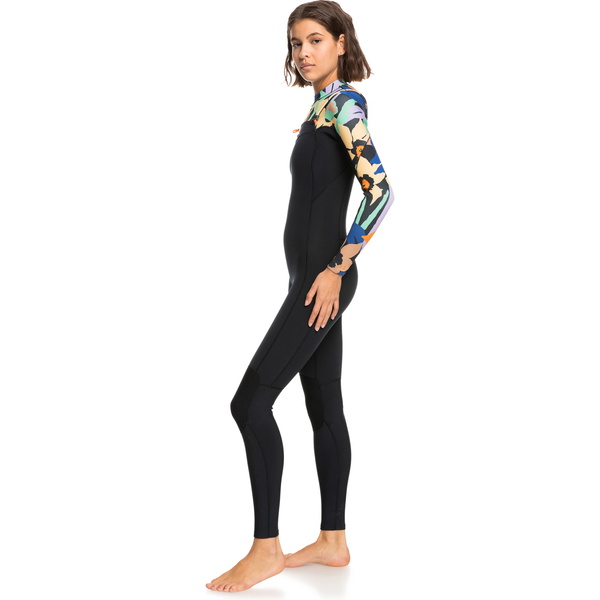 2023 Roxy Dames Current Of Cool 3/2mm Borst Ritssluiting Wetsuit ERJW103148 - Anthracite