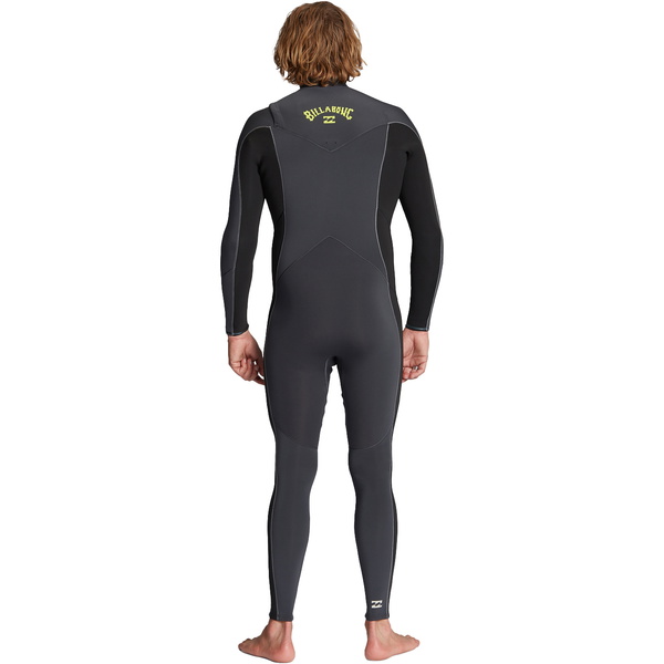 2024 Billabong Heren Absolute 3/2mm Gbs Borst Ritssluiting Wetsuit ABYW100192 - Grey