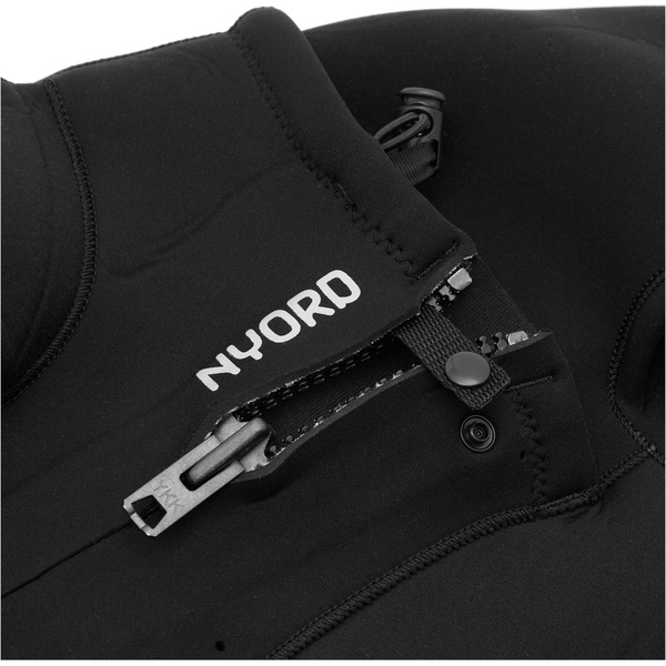 2025 Nyord Dames Furno Ultra Plus 5/4mm Borst Ritssluiting Wetsuit FUPW54001 - Black