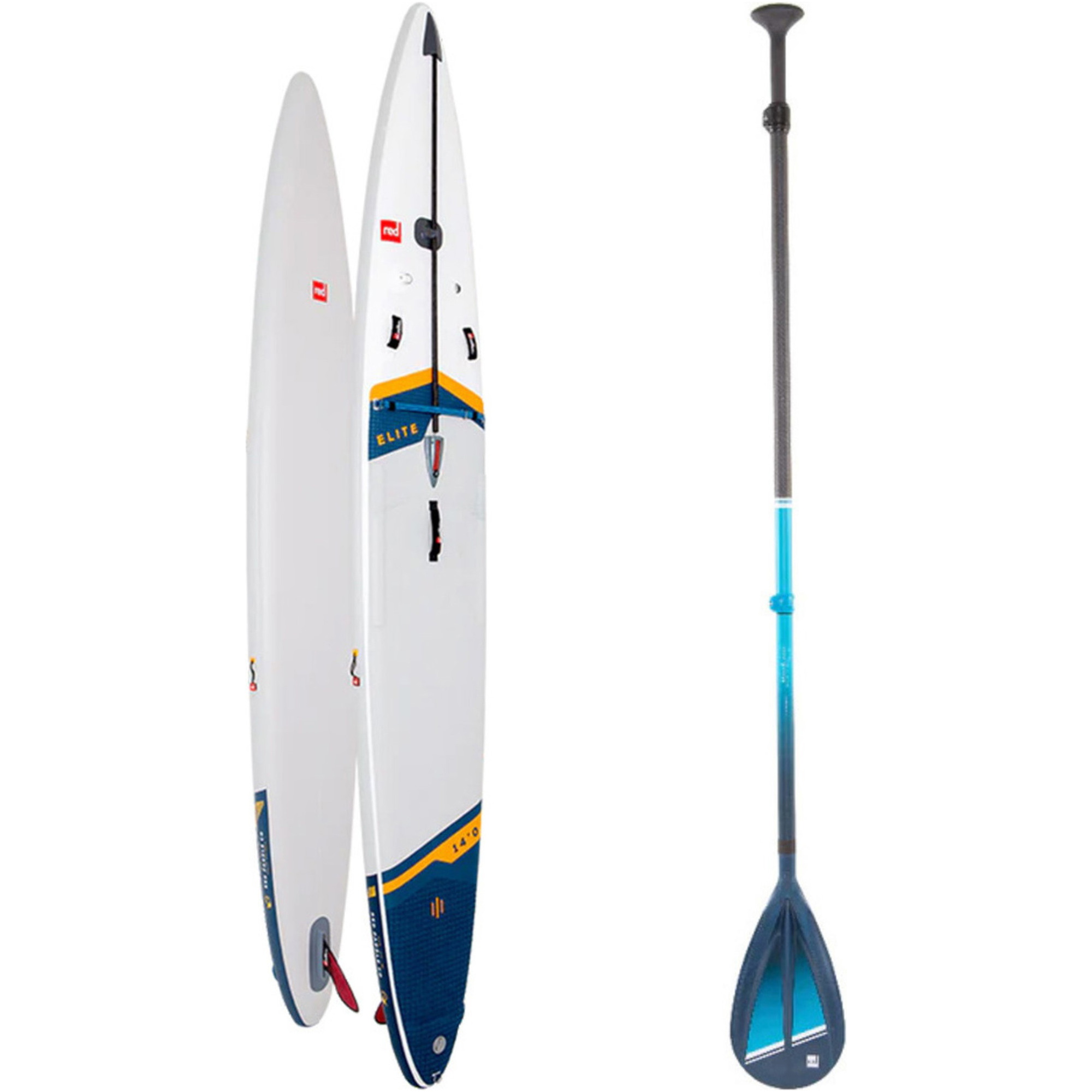 2024 Red Paddle Co 14'0'' Elite MSL Stand Up Paddle Board & Hybrid Stoere Peddel 001-001-003-0035 - White