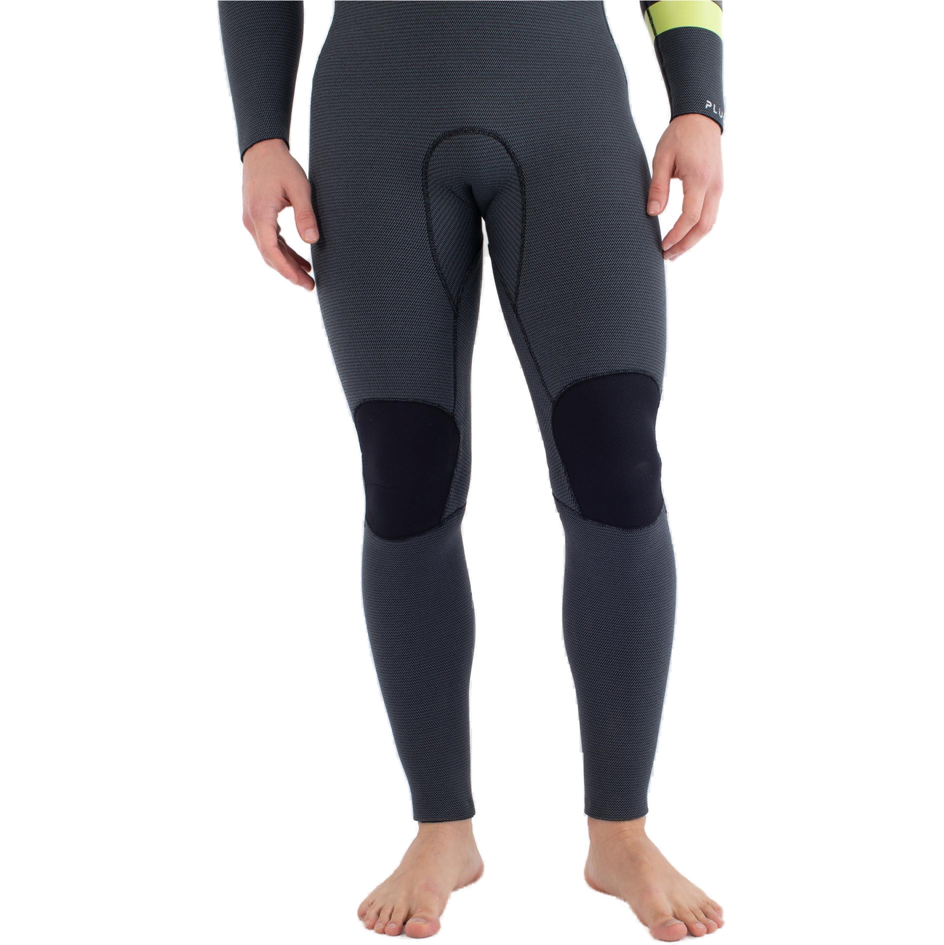 2025 Hurley Heren Plus 5/3mm Met Capuchon Borst Ritssluiting Wetsuit MFS0012543 - Black / Lemon
