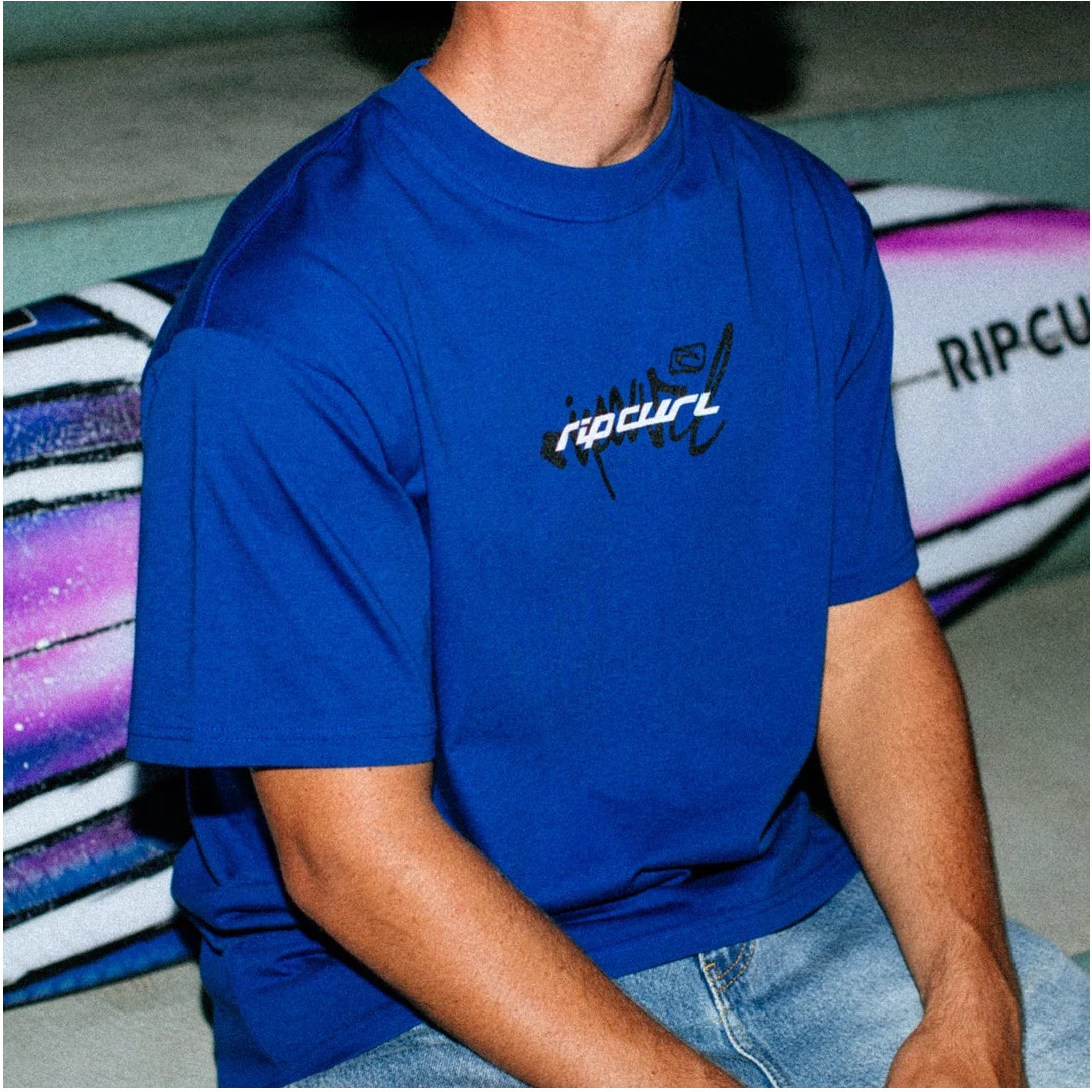 2026 Rip Curl Heren Inner Visions Blast Over Tee 0XNMTE - Electric Cobalt