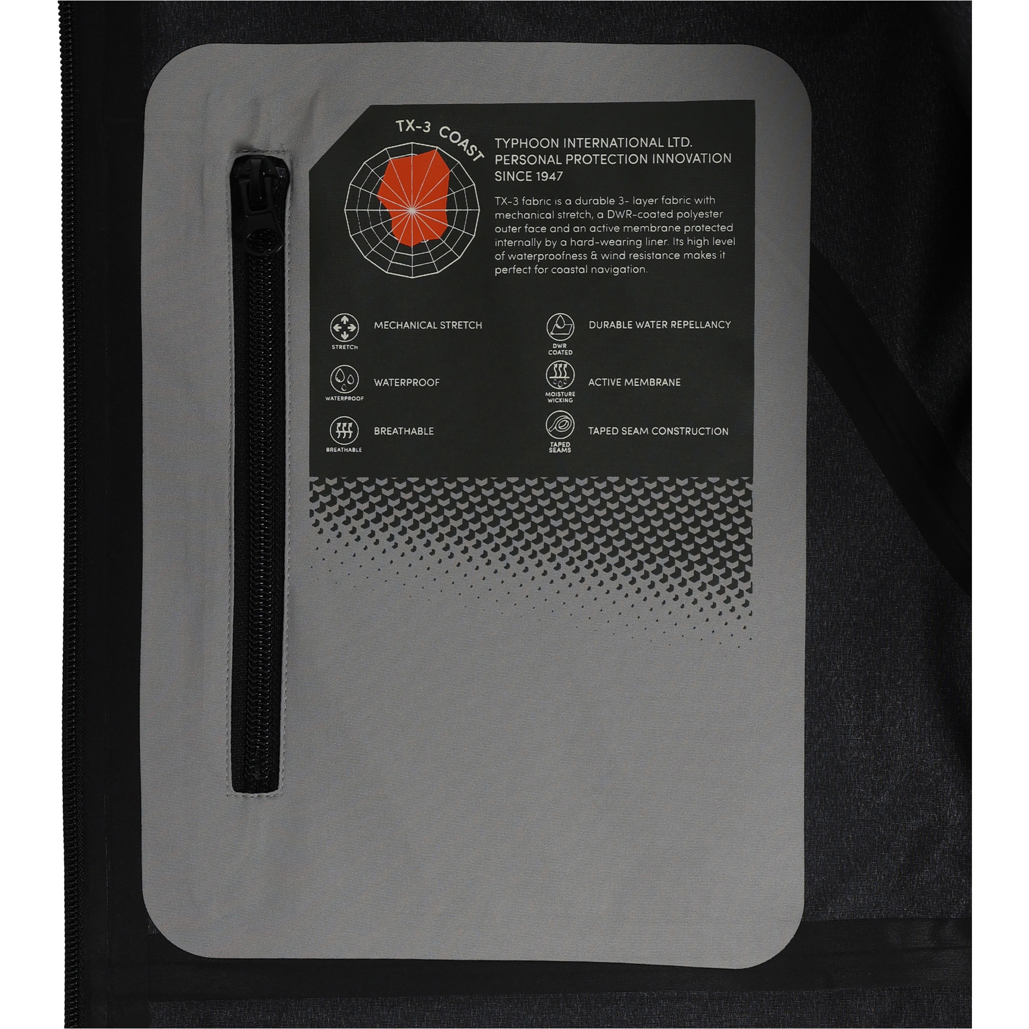 2026 Typhoon Performance Zeiljacket P2037 - Slate / Lime