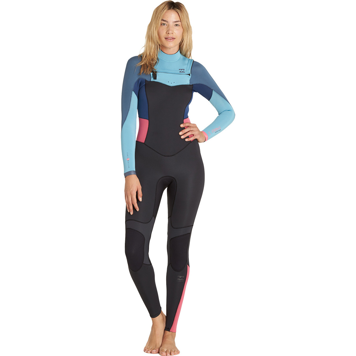 2018 Billabong dames 4 / 3mm Synergy Borst Zip Wetsuit AGAVE F44G11