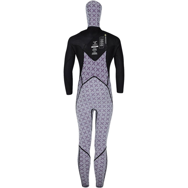 2018 Billabong Furnace Carbon X 5 / 4mm Hooded Zip Zip Wetsuit BLACK F45M13