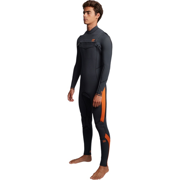 2020 Billabong Mannen Furnace Absolute 5/4mm Chest Zip Wetsuit Zwart Zand Q45m09