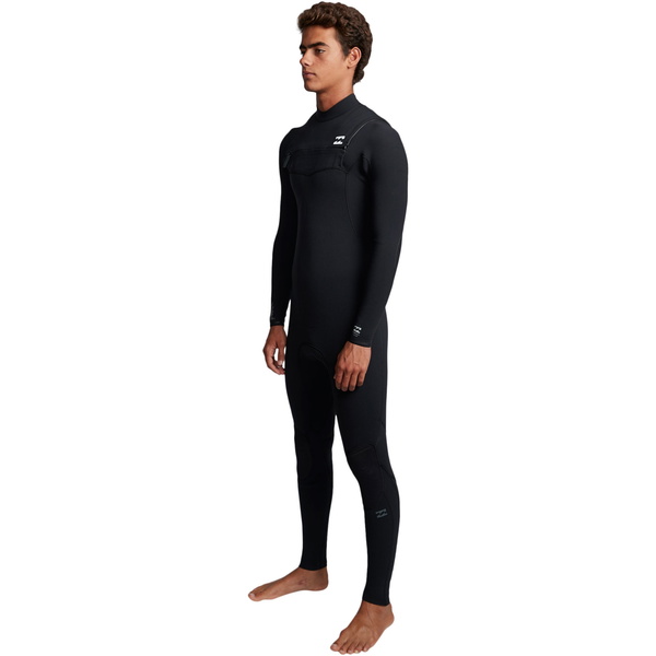 2019 Billabong Mannen Furnace Comping 4/3mm Chest Zip Wetsuit Zwart Q44m03
