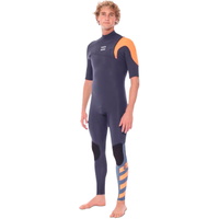 Xero Pro 2mm Short Sleeve ZIPPERLESS Wetsuit FLURO ORANGE