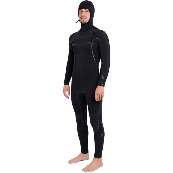 Billabong Furnace Carbon Ultra Hooded 6/5mm Wetsuit Met Chest Zip Zwart L46M01